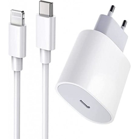 Bloc de charge + cable USB-C vers lightning - 20W