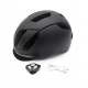 Casque vélo / trottinette noir avec LED et télécommande guidon