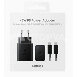 Samsung Pack Chargeur 45W + Câble USB-C (Noir)